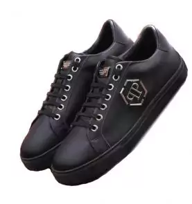 chaussures philipp plein soldes qp cuir noir